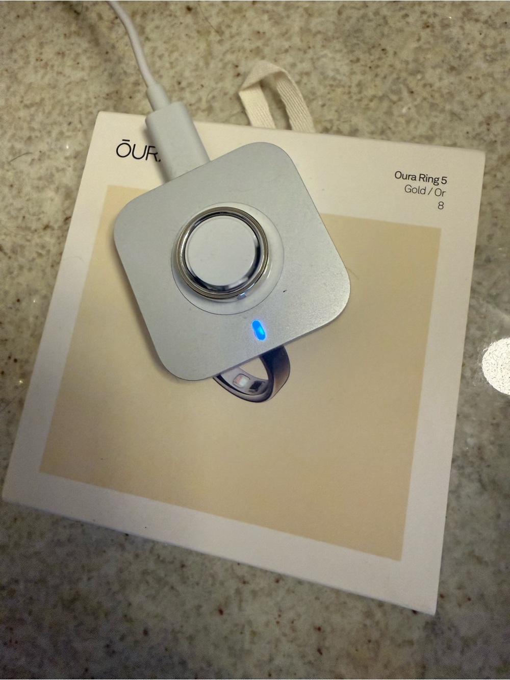 Oura Ring 5 Gold Size 8